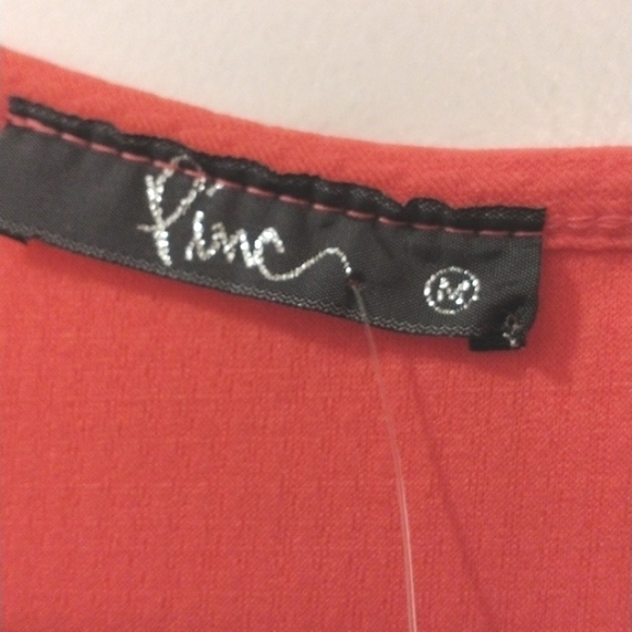 Coral Mini Dress with attached Necklace Dopamine Dressing Spring Summer - Picture 7 of 14